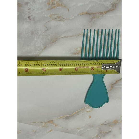 VTG Welhold Lift Comb Color Hair Pick w/ Handle Retro Hair Care Aqua Color - Picture 4 of 5